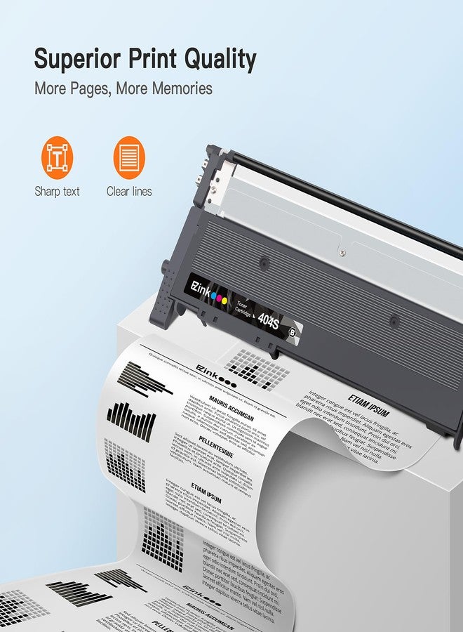 إي-زي إنك خرطوشة حبر بديلة متوافقة من EZ Ink لطابعات سامسونج 404 404S CLT-K404S للاستخدام مع درج طابعة Xpress C430 C430W C480 C480FW Xpress SL-C430W SL-C480FW (أسود، عبوة من قطعتين) - Image 4